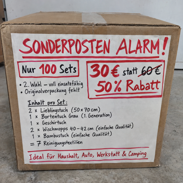 2. Wahl 7 Teile SONDERPOSTEN ALARM – NUR 100 SETS!