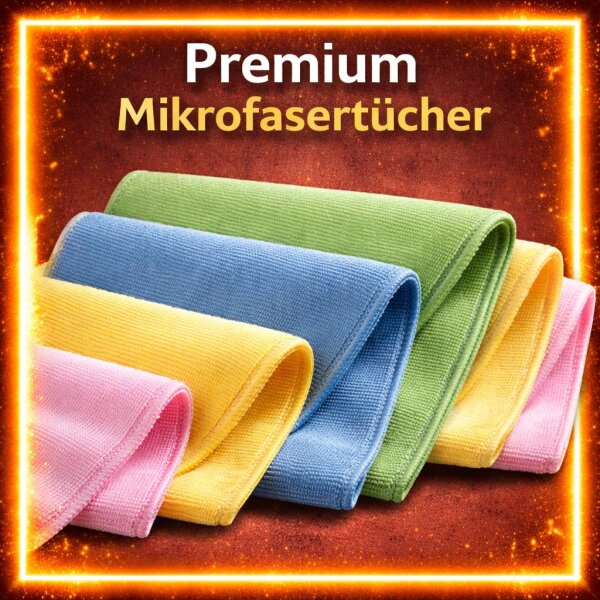 4 Mikrofasertuch PREMIUM Professional 40x40cm I Floormagic