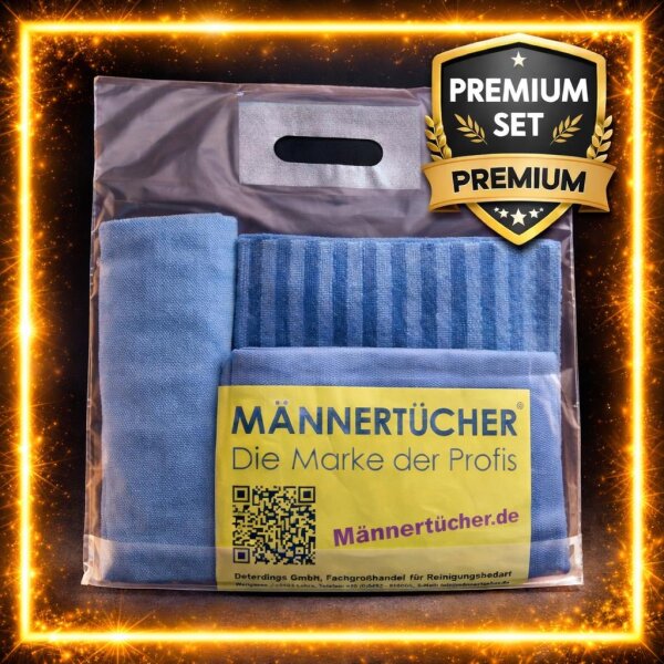 Männertücher Markttasche mit 3 Tüchern: Lieblingstuch, Voreinigungstuch & Borstentuch für optimale Reinigung Mikrofaser