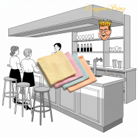 Männertücher Mikrofaser Geschirrtuch 4er-Set Original Männertücher in Pastellfarben 40 x 70 cm saugfähig formstabil für Gastronomie Küche und Haushalt