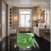 Männertücher Microfasertücher groß grün 50 x 60 cm 4er Pack Premium Bodentuch Karostrukturiert für gründliche Reinigung und schnelles Abtrocknen Doppelt verstärkte Einfassung Waschbar
