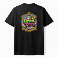 T Shirt mit Lappenprinz logo auf dem Rücken