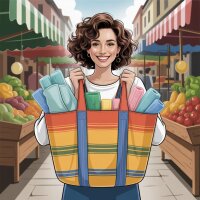 Damen-Tasche & Original Männertücher mit 4...