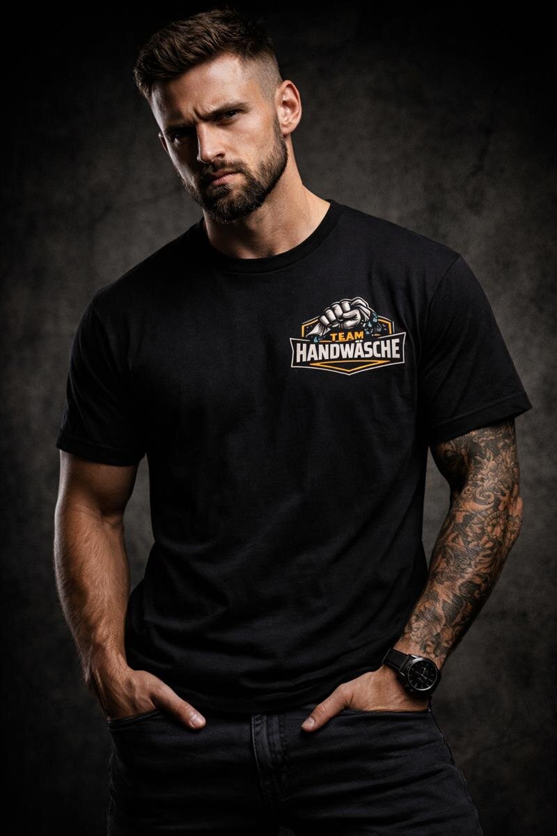 Team Handwäsche Shirt Front Marvin schwarz Autopflege Detailer