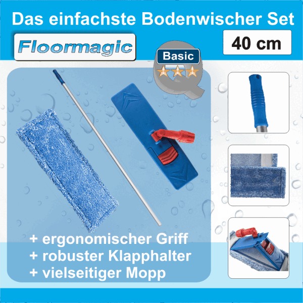 Das einfachste Bodenwischer Set 40 cm